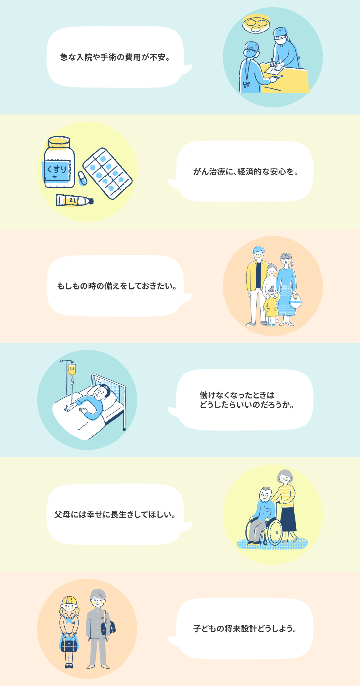 お客様一人ひとりに合った、保険商品をご案内します